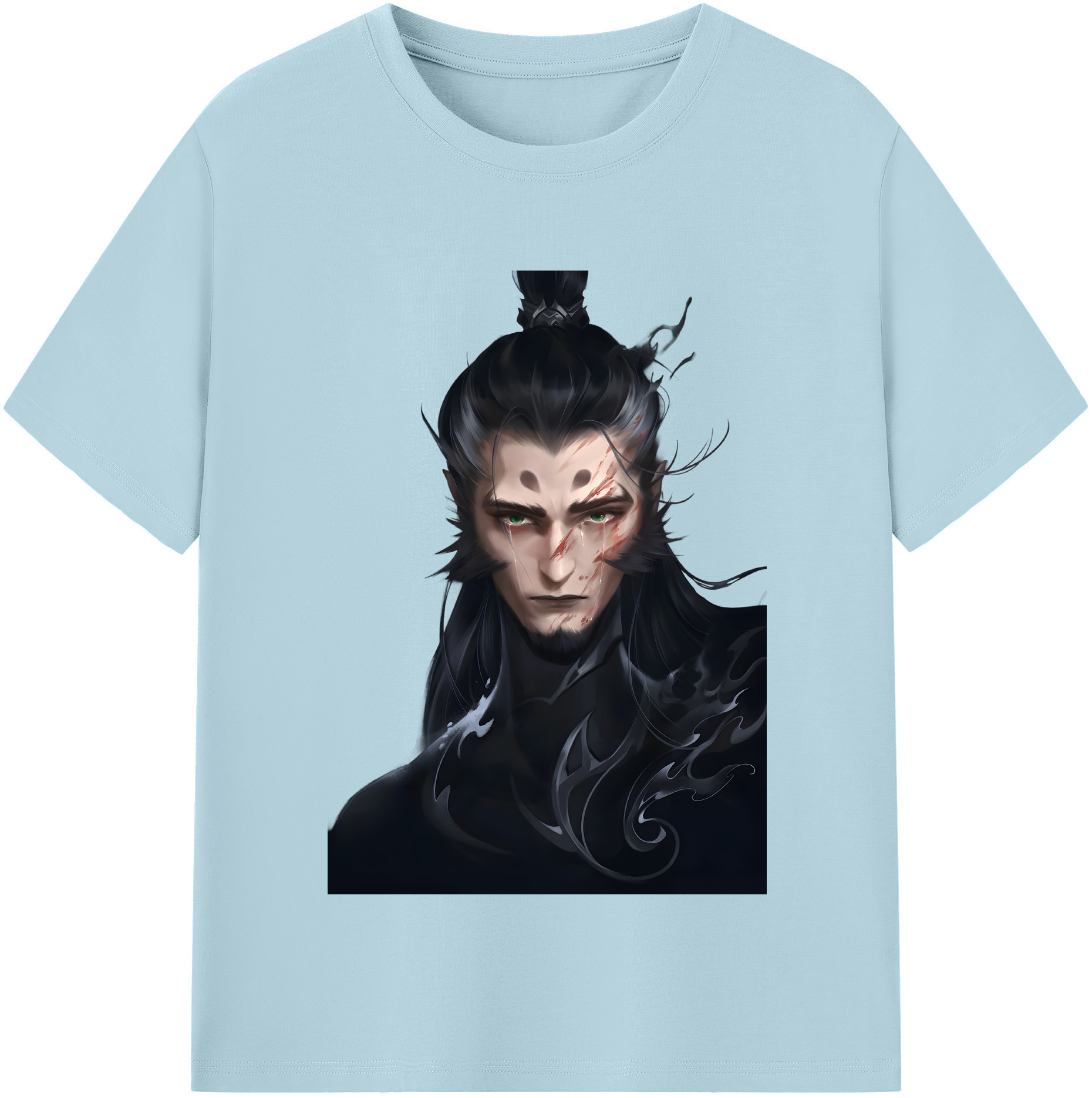 （画像用） Ne Zha 2 ナタ 魔童の大暴れ 綿100％半袖Tシャツ（フロントプリント）
